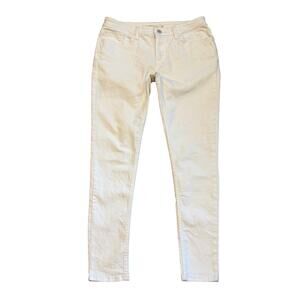 Levis 535 Jeans Womens 30 White Super Skinny Tapered Leg Stretch Hipster Casual